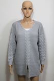 Lady Fashion Acrylic Knitted Pullover Sweater in Twist Design (YKY2003)