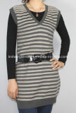 Ladies Knitted Sleeveless Pullover Sweater for Casual (12AW-118)