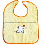 Customized Design Cotton Applique Embroidered Terry Baby Toddler Bib