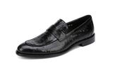 Italian Mens Leather Black Dress Shoes for Business Office