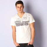 Men V Neck Cotton T-Shirt (MT000020)