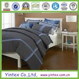 4 Pieces Gray Floral 100% Cotton Bedding Set