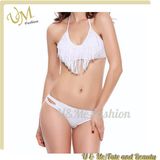 Women Latest Swimwear White Bikini Colorful Miracle Tassel Swinsuits