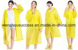 Waterproof 100% Polyester PVC Coating Reusable/Foldable Rain Poncho