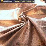 210d Nylon Taffeta Wrinkle Fabric Gold Stamping Fabric for Down Jackets