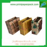 Vintage Design Decorative Large Printed Kraft Paper Gift Bags with Handle