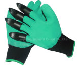 Latex Coated Digging Garden Gloves with Four Claws