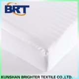 100% Cotton Striped Satin Breathable Waterproof Mattress Cover with White Knitted Fabric