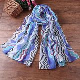 Wholesale Blue Beach Stylish Thin Polyeser Scarf (HT09)