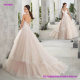 Halter Bodice Ball Gown Wedding Dress with Multi Layers Skirt