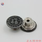 Factory 17mm Engraved Logo Jeans Button, Custom Jeans Shank Buttons