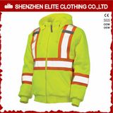 Men Yelllow High Vis Safety Workwear Reflective Fleece Jacket (ELTSJI-27)