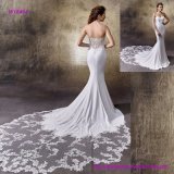 Simple Elegance Mermaid Dress Finished with Scalloped and Lace Train