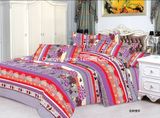 Poly/Cotton Printed Full Fitted Bedspread Patchwork Bedding Set