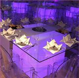 Outdoor Wedding Table Glowing Furniture Cube Tables