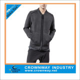 Dark Gray Zipper Jacket Sweatshirt Without Hood
