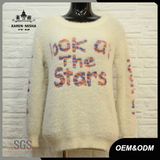 Women Letters White Warm Winter Sweater