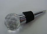 Clear Facet Bottle Stopper with Zinc Alloy