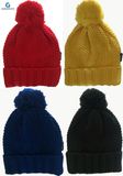 Fashion Beanie Hat Knitting Hat with Pompom (HJB-100)