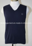 Men Knitted Sweater Clothes in V Neck Sleeveless (M15-070)