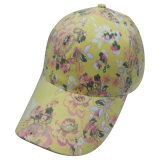 6 Panel Baseball Cap with Floral Fabric Bb113