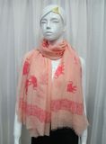 Lady Elephant Printed Fashion Cotton Polyester Voile Scarf (YKY1055)