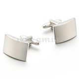 VAGULA Fashion Brushed Silver Plated Square Cuff Link 703