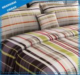 Impressionist Plaid Printed Cotton Duvet Cover Set