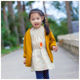 100% Cotton Soft Yellow Kids Clothes for Girls