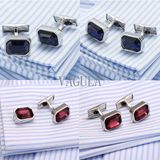 VAGULA Crystal Men French Cufflinks Wedding Gift Gemelos Zircon Cuff Links 519