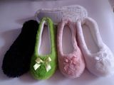 Winter Fuzzy Double Layer Women Home Ballet Slipper Socks with Non Slip