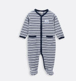 Cheap Customize Unisex Lovely Soft Cotton Comfortable Striped Baby Clothes