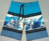 Oeko-Tex Flat Waist Polyester Patterned Men Board Short Swimwear