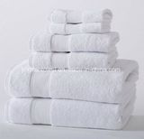 China Factory Supply 100% Cotton Plain White Hotel Bath Hand Towel