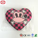 Cute Skeleton Grid Full Printed Heart Shape Lovely Cushion