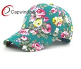 Allover Floral Printing 6 Panel Baseball Hat for Fashion