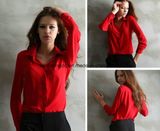 Women Chiffon Blouse Long Sleeve Shirt Women Tops Office Lady Blusas Femininas Camisas Mujer