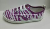 Beautiful Stripe Printing of Canvas Vulcanized Children Shoes