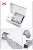 Wholesales Tie Gift Box Sets Mens Jacquard Woven Polyester Tie Hanky Cufflink Tie Pin (T05/07/08/09)