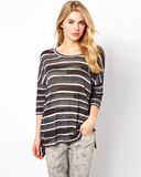 Mango Oversize Stripe T-Shirt (wyy127)