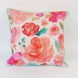 Delicate Competitve Digital Printed 45X45cm Floral Square Cushion