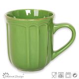 Embossed Ceramic Stoneware 14oz Coffee Mug