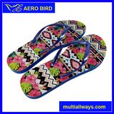 Digital Printing Double Color Strap PE Slippers (BF15006-Purple)