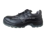 Split Embossed Leather Safety Shoes with Mesh Lining (HQ05033)