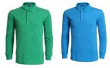 Mens Long Sleeve Polo Shirt with Custom Logo