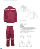 Reflective Safety Long Sleeve Overall Uniform Work Wear