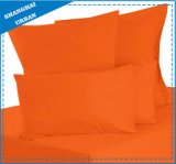 Solid Color Orange Cotton Bedsheet