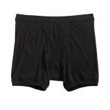 New Style Rib Cotton Leg Opening Boxer Brief Men Underwear