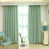 Modern Clean Style Embroidery Blackout Window Curtain (09F0042)