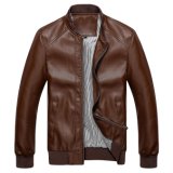 Men Fashion Bright Color Casual Leather Jacket (52360)